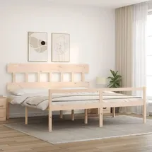 vidaXL Seniorenbett 200 x 200 cm Braun