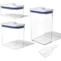 POP Rechteckige Küchenbehälter (B) - 3er-Set. - Gute Griffe / OXO