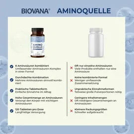 biovana Aminoquelle Aminosäuren Komplex Tabletten 120 St.