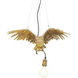Kare DESIGN Hängeleuchte 52292 Owl Polyresin Gold