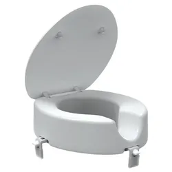 Erhöhter Sitz 12 cm auf der Toilette für Senioren, weiß INVALWCSED