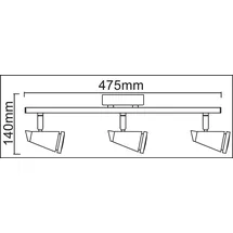 Trango 3-flammig IP44 LED Badleuchte - In matt-nickel - Dreh und schwenkbar - Als Flurlampe, WC Lampe, Deckenlampe, Spots - Inklusive 3x 5 W LED Leuchtmittel