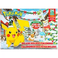 Pokémon PKW3624 - Battle Figure Deluxe Adventskalender 2024, offizieller Pokémon Kalender mit Licht, Sound und 24 Überraschungen