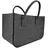 Valo Filztasche faltbar 50 cm x 34 cm x 27 cm Holzkorb Grau