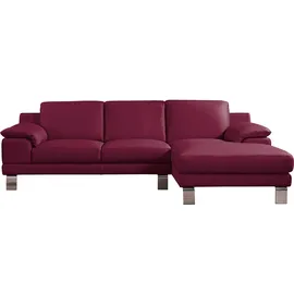 Egoitaliano "Shakira, Design & Sitzkomfort auf hohem Niveau, Breite 236cm, L-Form", mit Recamiere, L-Form, edle Füße lila