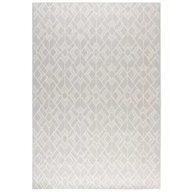 Steffensmeier Outdoorteppich, Grau, Textil, Rauten, Rechteckig, 80x150 cm, wasserabweisend, Teppiche & Böden, Teppiche, Outdoorteppiche