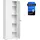Songmics Aktenschrank, Mehrzweckschrank, Aufbewahrungsschrank, 5 Ebenen, 40 x 60 x 180 cm, Doppeltüren, Schloss, Werkzeug, verstellbare Ablagen, Garage, Büro, Wohnzimmer, mattweiß