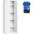 Songmics Aktenschrank, Mehrzweckschrank, Aufbewahrungsschrank, 5 Ebenen, 40 x 60 x 180 cm, Doppeltüren, Schloss, Werkzeug, verstellbare Ablagen, Garage, Büro, Wohnzimmer, mattweiß