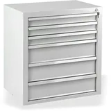Proregal Schubladenschrank Kobra mit 6 Schubladen HxBxT 75x70x43,5cm | Lichtgrau
