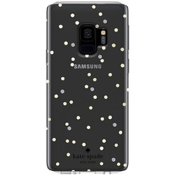 Kate Spade New York Scatter Dot Gold Case Schutzhülle für Samsung Galaxy S9, Gold/Transparent mit Steinen