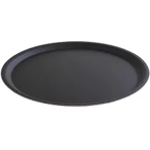 APS 511 Serviertablett "HAPPY HOUR", Ø 38 cm, Höhe 1,5 cm, rutschfeste Oberfläche, schwarz