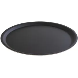 APS 511 Serviertablett "HAPPY HOUR", Ø 38 cm, Höhe 1,5 cm, rutschfeste Oberfläche, schwarz