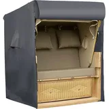 Climecare Strandkorb Schutzhülle 135 x 105 x 175/140 cm Grau
