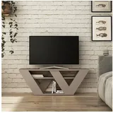 Decortie - Pipralla Moderner TV-Ständer Multimedia-Center TV-Möbel Mokka Grau Mit Einlegeböden 110cm - Mocha Grey - Mokka Grau