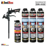 Brunnenschaum 3 x 750ml Bauschaum 1 x Reiniger Schaum Pistole Montageschaum