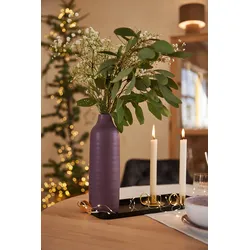 Bodenvase CREATIV DECO, lila (aubergine), H:49,00cm Ø:12,50cm, Keramik, Vasen, besondere Oberflächenstruktur