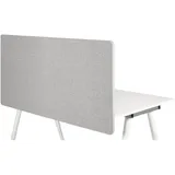 HJH Office FLEXMIUT D 120 cm Hellgrau Sichtschutz Tischtrennwand grau, 120x62cm 891008