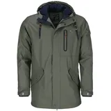 Dry Fashion Herren Regenjacke Bergen - Herrenjacke Regenmantel Männer Jacke Gefüttert Winddicht Wasserdicht in Oliv Größe M - M