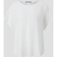 QS - Oversize-Shirt mit verlängertem Rückenteil, Damen, creme, 38