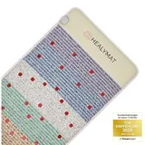 Healymat Massagematte Kristallmatte ERGO PLUS, Magnetfeldmatte, Energie Matte, NEUHEIT 2024, pulsierendes Magnetfeld, Infrarot Tiefenwärme, Chakra Kristalle, optimiert Heilungsprozesse, fördert die Durchblutung, verbessert den Schlaf, entgiftet den Körper, aktiviert Selbstheilung beige|weiß