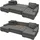 Sofnet Eckcouch U-Form mit Schlaffunktion und Bettkasten 3-Sitzer Blau