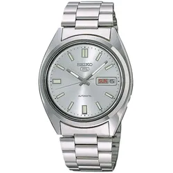 Automatikuhr SEIKO "Seiko 5", silber (silberfarben), Armbanduhren, Damen, Armbanduhr, Mechanische Uhr, Herrenuhr, Damenuhr, Tag, Datum