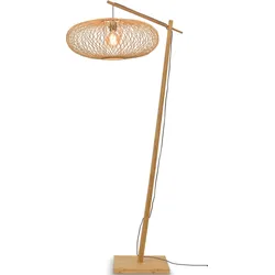 Stehlampe GOOD & MOJO "Cango" Lampen Gr. Ø 60cm H: 176cm, beige (natur) Bogenlampe Stehlampe