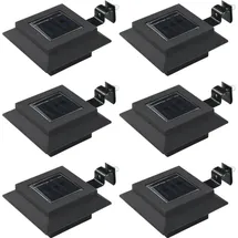 vidaXL LED Outdoor Solarleuchten 12 cm schwarz 6 St.