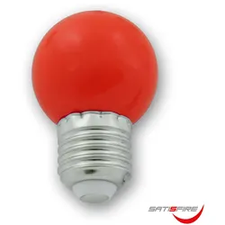 LED Leuchtmittel G45 - rot - E27 - 1W | SATISFIRE