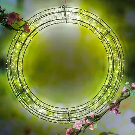 MARELIDA XXL LED Lichtkranz Türkranz Weihnachtskranz 60cm 1800LED Timer Innen/Außen