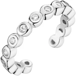 Ohrklemme FIRETTI "Schmuck Geschenk Silber 925 Ear Cuff", silber (silberfarben, kristallweiß, kristallweiß), Ohrringe, Damen, Silber 925 (Sterlingsilber), mit Zirkonia (synth.)
