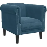 vidaXL Sessel vidaXL 57,9 x 77,3 x 0 cm Blau Samt