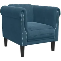vidaXL Sessel vidaXL 57,9 x 77,3 x 0 cm Blau Samt