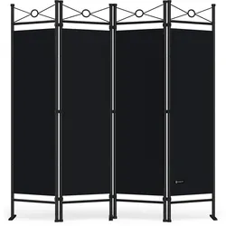 Casaria Paravent Raumteiler Sichtschutz Verstellbar 180x163cm Schwarz