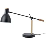 lux.pro Schreibtischlampe, Schwarz - Holzfarben - -