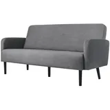 MEET Sofa LISBOA Stoff 176 x 81,5 x 83 cm Grau/Schwarz