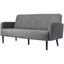 MEET Sofa LISBOA Stoff 176 x 81,5 x 83 cm Grau/Schwarz