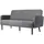 MEET Sofa LISBOA Stoff 176 x 81,5 x 83 cm Grau/Schwarz