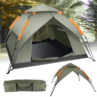 Zelt Camping Zelt 2-3 Personen Pop Up Zelt Doppelschicht Wasserdicht & Winddichte Kuppelzelt mit Abnehmbarer Wurfzelt für Trekking, Familien,Camping