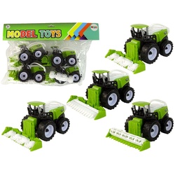 LEAN Toys Spielzeug-Traktor Landmaschinen Set Traktor Bauer Bauernhof Maschinen Spielzeug grün