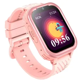 Garett Essa 4G BT 35,56 mm Kunststoffgehäuse rosa Sportarmband grau One Size