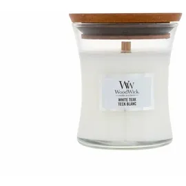 Woodwick White Teak Duftkerze 85 g weiß