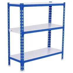 PROREGAL Schwerlastregal BABY METAL SHARK | HxBxT 90x90x30cm | Fachlast 180kg | Blau-Weiß | Regal Standregal Werkstattregal Lagerregal