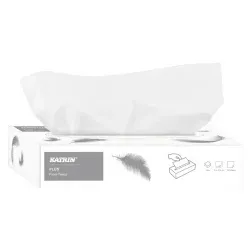 KATRIN Plus facial Kosmetiktücher 117970 , 1 Karton = 40 Boxen à 100 Tücher