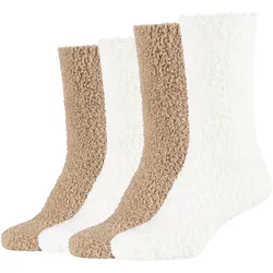 Kuschelsocken CAMANO "warm & cozy", Damen, Gr. 35-38, grau (taupe), Polyester, Elasthan, normal, Socken, bequem, weich, soft, kein Einschneiden, winter warm cozy