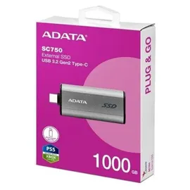 A-Data SC750 1 TB USB 3.2 Silber SC750-1000G-CCBK