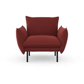 Andas Sessel »Stine Cocktailsessel«, Besonderes Design durch Kissenoptik und Keder, by Morten Georgsen rot