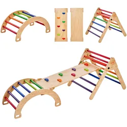 VEVOR Pikler Dreieck Set 5 in 1 Montessori Klettern Spielzeug Kleinkinder Bunte