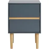 VCM Bisley Beistelltisch 2 Schubladen Dunkelgrau.