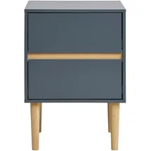 VCM Bisley Beistelltisch 2 Schubladen Dunkelgrau.